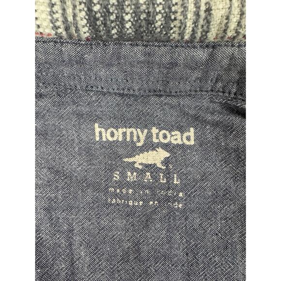 Horny Toad Womens Flannel Shacket Top S Blue Plaid Workwear Outdoor Hike Grunge - Picture 4 of 16